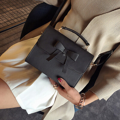 

Tailored Women Bag Bowknot Pure Color Messenger Bags Shoulder Bag