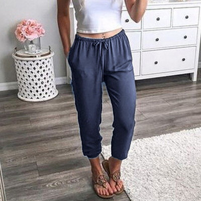 

Tailored Womens Pants Solid Casual Pants Fashion Pleated Pants