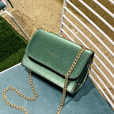 

Female tide chic Korean version slanted small white square bag fashion chain single shoulder fairy girl bag