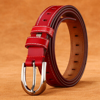 

New womens belt leather casual wild Korean belt womens fine decorative fashion pin buckle belt pure leather