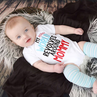 

Newborn Baby Girls Letter Mixed Color Print Jumpsuit Bodysuit Romper Clothes