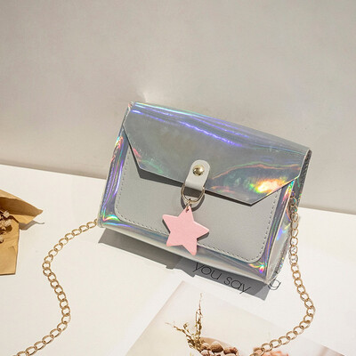Tailored Fashion Female Covered Crossbody Bag Coin Purse Mobile Phone Bag Laser Bag