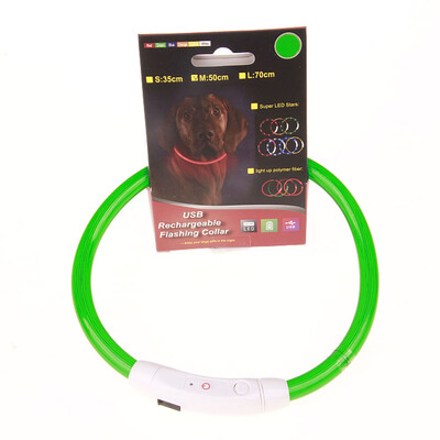 

Simple USB LED Flashing Light Band Belt Safety Pet Dog Collar Rechargeable Multicolor Best