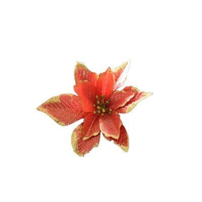 

Glitter Artificial Flowers For Xmas Tree Ornaments Christmas Wreath Year Wedding Party Holiday Decor Xmas Tree Topper Flower