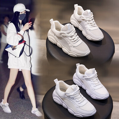 

Bear shoes female autumn new muffin casual leather old shoes female Korean version of the wild