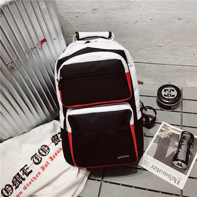 

Korean version of high school students shoulder bag female ins mens large capacity leisure tide brand travel bag computer backpac