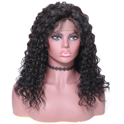 

UNice Brazilian Water Wave Lace Front Human Hair Wigs Free Part 134 Front 10-22