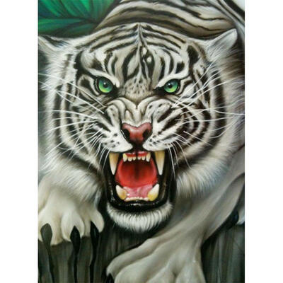 

5D DIY Full Drill Diamond Painting Fierce Tiger Cross Stitch Embroidery Kit