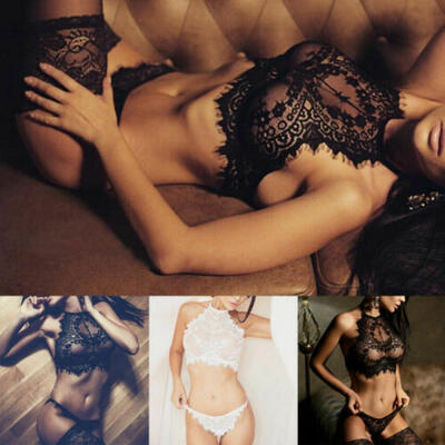 

Sexy Womens black Lace Lingerie Underwear Bra Brief Babydoll Nightwear Dress