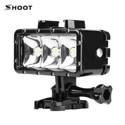 

SHOOT XTGP253 Portable LED Diving Light Lamp 3 Lighting Modes 30m Waterproof Built-in 1200mAh Rechargeable Battery for GoPro Hero