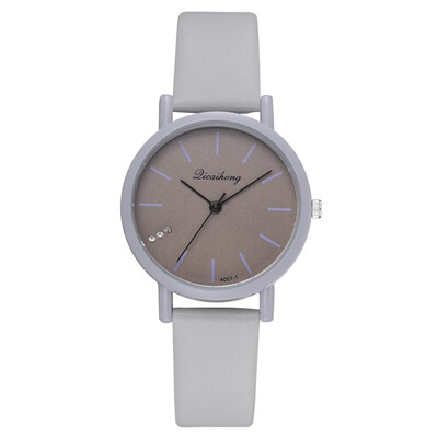 

Korean fashion casual student watch ebay hot new trend solid color ladies PU fashion watch