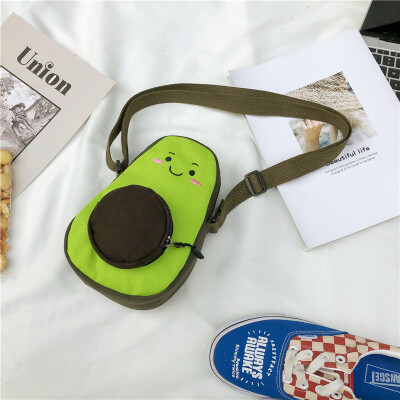 

Red ins Joker canvas bag female summer bag Messenger bag funny girl avocado student shoulder bag