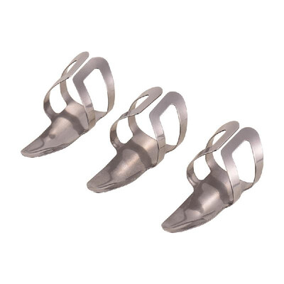 

Guitar Finger Picks Adjustable Stainless Steel Plectrums Slide for Banjo Ukulele Silver Pack of 3PCS