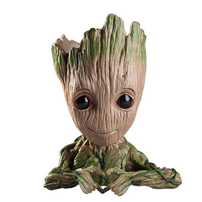 

Cute Action Figures Baby Flowerpot Hero Model Vessel Toy Pen Pot Holder Box