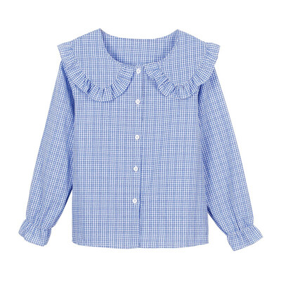 

In the fall of the new Japanese art van The fresh baby brought the plaid shirt female