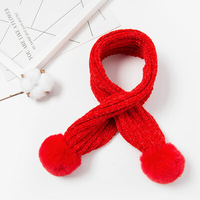 

2018 baby scarf winter boys&girls baby soft warm wool scarf childrens wild ball ball scarf tide