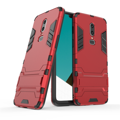 

Goowiiz Phone Case For OnePlus 55T6 Armor PCTPU Silicone Hard Bracket Double Protection