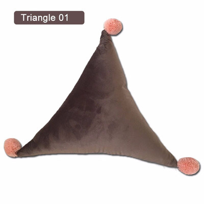 

New Simple Soft Velvet Pillow Seat Back Cushions TriangleRectangle Sofa Chair Home Living Room Car lumbar Decorative Pillows