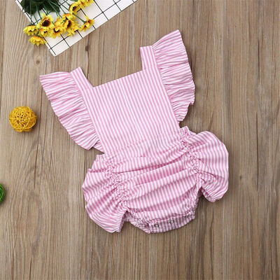 

Sweet Newborn Baby Girl Ruffle Romper Bodysuit Jumpsuit Clothes Outfits Sunsuit