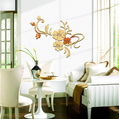 

Romance Fashion Botanical Creative DIY Removable Mirror Wall Stickers