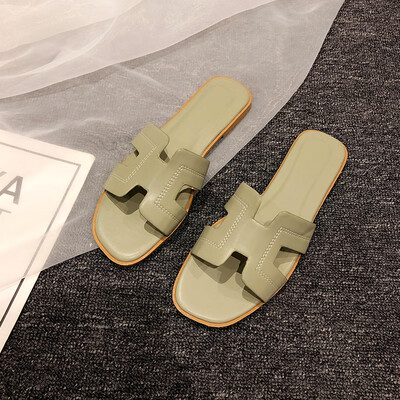 

Sandals for Women in Summer Fashion Outside H-slippers Travel Baita Flat-soled Beach Sandals One-word Slippers