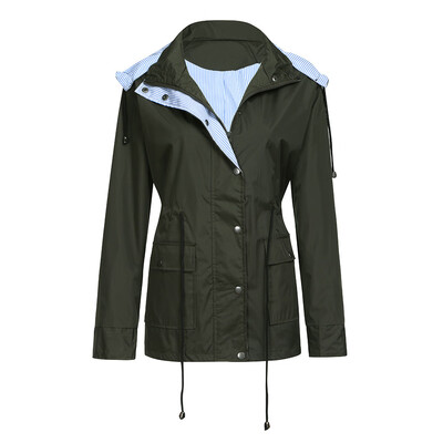 

Toponeto Raincoats Waterproof Lightweight Jacket Active Outdoor Hooded Womens Trenchcoat