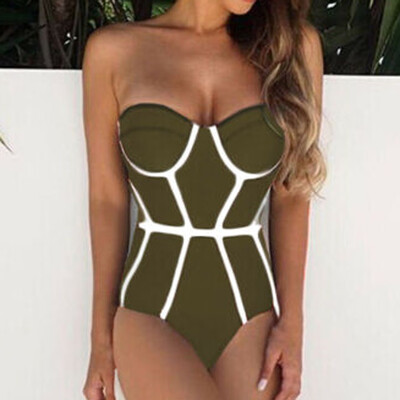 

Saidsome Women Swimming Costume Padded Swimsuit Monokini Swimwear Push Up Bra Bikini