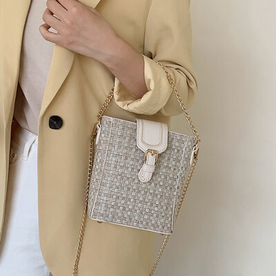 

Female bag 2019 new Sen Mao wool bucket bag popular girl Messenger bag small bag ins chain handbag