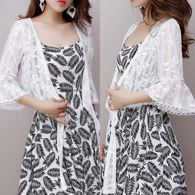 

Women Sunscreen Casual Bell Sleeve Slim Chiffon Solid Color Casual Thin Section Cardigan Coat
