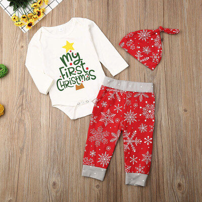 

Autumn Newborn Infant Baby Girl Clothes Floral Tops RomperPants 3PCS Outfit