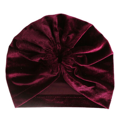 

Infant Baby Girl Children Twist Knot Indian Turban Hat Velvet Hair Head Wrap Cap