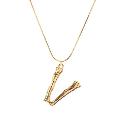 

Gold Letter Necklace Hot Fashion Vintage Jewelry Hyperbole Big English Letter Pendant Gold Chain Dangle Necklace For Women Gift