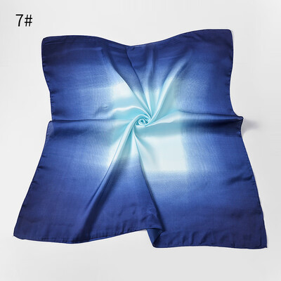 

Female Korean version of the wild literary scarf gradient stitching color retro stewardess professional business small scarf square towel wholesale