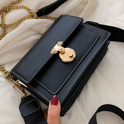 

French minority hit color 2019 new fashion Korean version 100 lap single shoulder slanted fashion chain bag