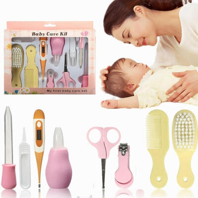 

8pcs Baby Grooming Health Care Manicure Set Baby Nail Care Practical Clipper Trimmer Convenient Daily Baby Hair Brush Care Kit