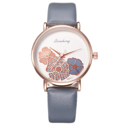 

New creative rhinestone inlaid flower fashion ladies quartz watch female student watch generation