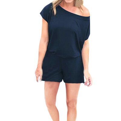 

Starmoon Women Short Sleeve Waist Drawstring Short Playsuit Rompers Jumpsuit