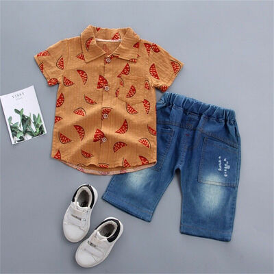 

2PCS Toddler Kids Baby Boy Clothes Outfit Set T Shirt TopsPants Leggings Summer