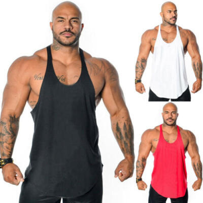 

Men Gym Muscle Bodybuilding Sleeveless Shirt Tank Top Singlet Fitness Sport Vest