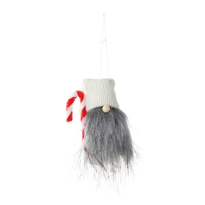 

Christmas Pendant Knitted Gnome Doll With Candy Canes Xmas Tree Hanging Ornament Crafts Home Decorations Merry Christmas
