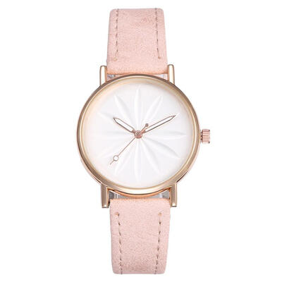 

Flower Pattern Leather Strap Womens Watches Montre Femme Acier Inoxydable Dial Small And Simple Clock The Most Popular