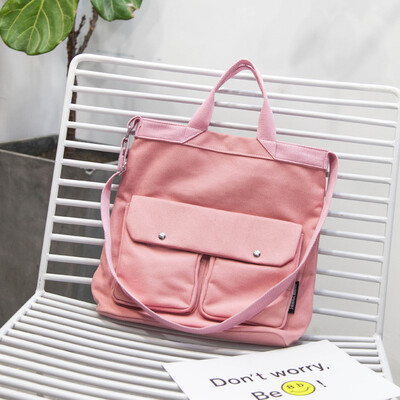

Women 2019 new wave Korean canvas bag students Joker handbags shoulder bag bags art small fresh