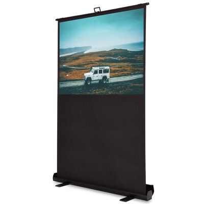 

60" 43 Portable Floor Pull up Aluminium Case Projection Screen