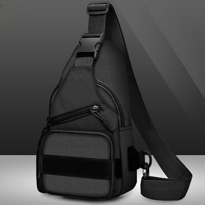 

Tailored Mens Shoulder Chest Bag Solid Color Shoulder Bag Outdoor Multifunction Bag