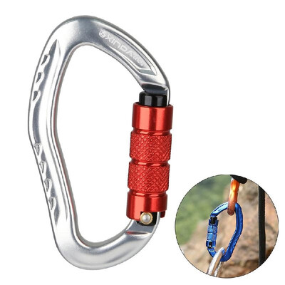

22KN Auto Locking Gate Carabiner Twist Locking Gate Carabiner Climbing Rappelling Canyoning Hammock D Shape Locking Clip