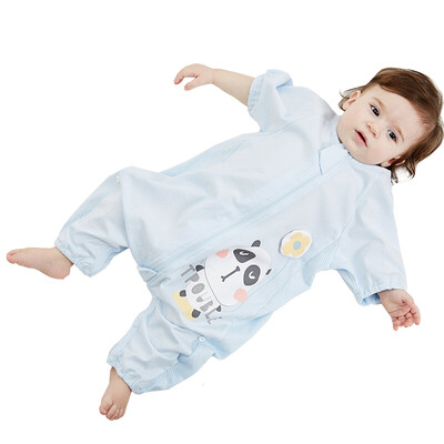 

WELLBER baby sleeping bag seven-point sleeve side breathable mesh split leg anti-kick by little panda 85cm