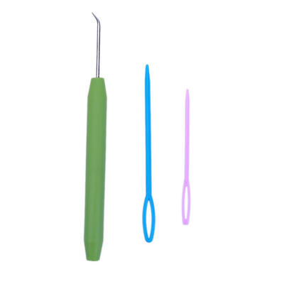

3pcsset Plastic Bending Handle Weave Handcraft Crochet Hooks