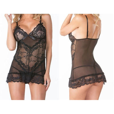 

Women Sexy Lingerie Babydoll Sleepwear Underwear Lace Dress Nightwear G-string