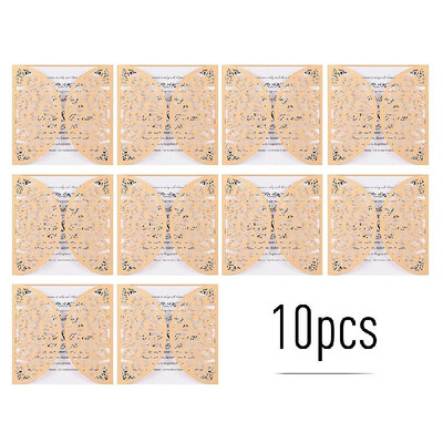 

10pcs Pearl Paper Floral Invitation Cards Invitation Holders with Blank Inner Sheet for Wedding Birthday Party Anniversary
