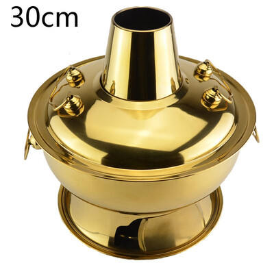 

Sanqia 28l stainless steel hot pot chafing dish Beijing traditional charcoal hotpot Chinese antique cooker picnic cookware
